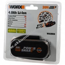 WORX Akku 20V 4,0Ah Li-Ion