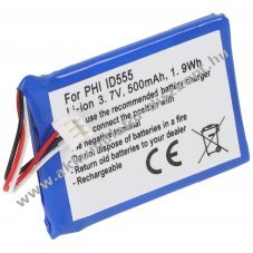 Helyettes�t� Akkumul�tor DECT telefon Philips ID555 ID5551B/38 ID5552B/38 3,7V 500mAh Li-Ion