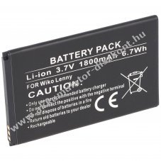 Helyettes�t� Akkumul�tor Wiko Lenny mobiltelefon 1800mAh B1510013109 Li-Ion