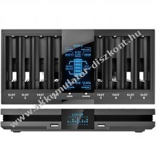 Helyettes�t� Akkumul�tor 8 csatorn�s gyors t�lt� 3,6V-3,7V Li-Ion �s 1,2V NiMH