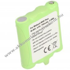 Helyettes�t� Akkumul�tor Midland G6 G8 M24 M48 M99 BATT6R PB-G8 r�di� ad�-vev� 4,8V 700mAh AAA (mikro) NiMH