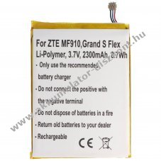 Helyettes�t� Akkumul�tor ZTE Li3823T43P3h715345 3,7V 2300mAh Li-Polymer