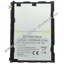 Helyettes�t� Akkumul�tor Samsung Galaxy Tab A 9.7 3,8V 6000mAh Li-Polymer