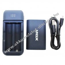 2db USB gyorst�lt� �s powerbank 18650 Li-Ion Akkumul�torhoz max 65mm hossz