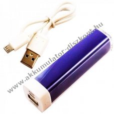Helyettes�t� Akkumul�tor powerbank 2200mAh k�k Micro-USB 5V Li-Ion