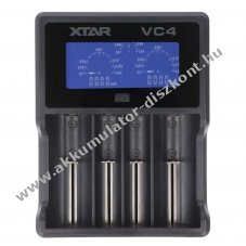 Xtar VC4 4-csatorn�s Li-Ion �s NiMH LCD gyorst�lt� 18650 AA AAA C D