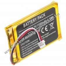 Helyettes�t� Akkumul�tor Sennheiser PXC 550 fejhallgat� 3,7V 1100mAh 50,8x33,6x5mm Li-Polymer