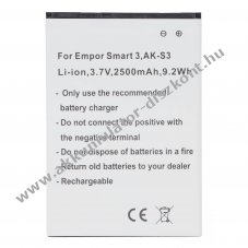 Helyettes�t� Akkumul�tor Emporia Smart 3 3,7V 2500mAh Li-ion
