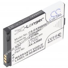 Helyettes�t� Akkumul�tor Emporia TELME A3620 AK-A3630 3,7V 1100mAh Li-Ion