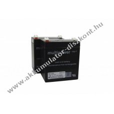 Multipower Akkumul�toregys�g Marc Horn Edelstahllifter ESMH01001-00409 2x12V 5,0Ah orvostechnikai �lom