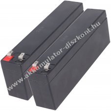 Helyettes�t� Akkumul�tor Hill Rom Liko Likorall 31290007 2x12V 2,6Ah orvostechnikai �lom