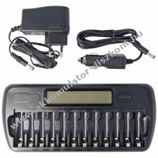 EverActive NC-1200 mikroprocesszoros intelligens t�lt� 1-12 AA/AAA LCD NiMH