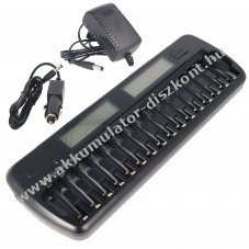 Helyettes�t� Akkumul�tor gyors t�lt� 16db NiMH AA AAA
