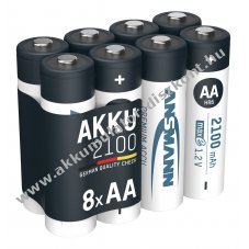 Ansmann maxE AA Mignon ceruza Akkumul�tor 1,2V 2100mAh 8db/csomag NiMH