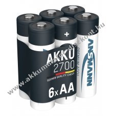 Ansmann Typ 2700 AA Mignon ceruza Akkumul�tor 1,2V 2700mAh 6db/csomag NiMH
