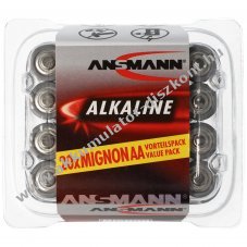 Ansmann RED AA Mignon ceruza LR06 20db/csomag hagyom�nyos elem alk�li
