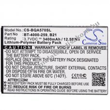 Helyettes�t� Akkumul�tor mobiltelefon BQ Aquaris 5.7 B21 BT-4000-259 3,7V 3400mAh Li-Polymer