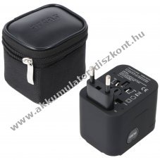 Arcas TA-01 utaz�adapter AC100-240V 6A 2xUSB DC5V2,6A praktikus etuival
