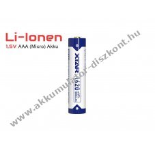 Xtar indik�toros AAA (mikro, LR03) Akkumul�tor 1,5V 1620mWh (ca.1000mAh) 1db/csomag Li-Ion