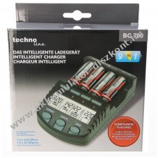 Technoline BC700 gyors t�lt� 200-700mA LCD kis�t� funkci� NiMH/NiCd