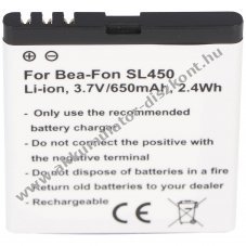 Helyettes�t� Akkumul�tor Bea-Fon SL450 SL560 mobiltelefon 3,7V 650mAh