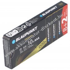 Blaupunkt hagyom�nyos elem AAA LR03 1,5V 10db/csomag alk�li