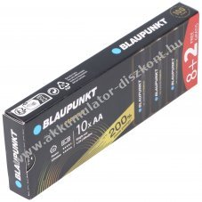 Blaupunkt Alkaline Premium hagyom�nyos elem 1,5V AA LR6 10db/csomag alk�li