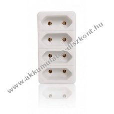 H�l�zati eloszt� 4x Euro feh�r (k�bel n�lk�l, kapcsol� n�lk�l)