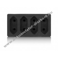 H�l�zati eloszt� 4x Euro csatlakoz� fekete 230V 2300W