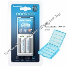 Panasonic BQ-CC50 eneloop t�lt� 1-2 AA Mignon ceruza, AAA (mikro) 100-240V 2db BK-3MCC Akkumul�torval