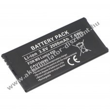Helyettes�t� Akkumul�tor Microsoft Lumia BV-T3G 3,8V 2000mAh Li-Ion