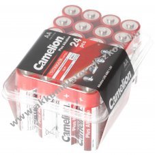 Camelion Plus AA hagyom�nyos alk�li elem 24db/csomag praktikus t�rol�dobozban