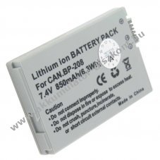 Helyettes�t� Akkumul�tor Canon DC20 video kamera 850mAh