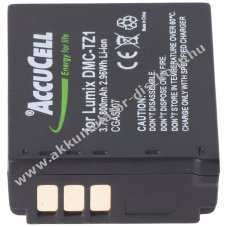 Helyettes�t� Akkumul�tor Panasonic Lumix DMC-TZ3 TZ4 TZ5 CGA-S007 3,7V 800mAh Li-Ion