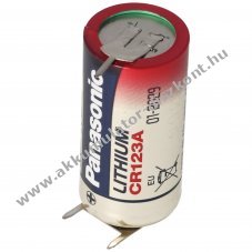Panasonic CR123A l�tium 3V 1550mAh nyomtatott �rintkez�s elem