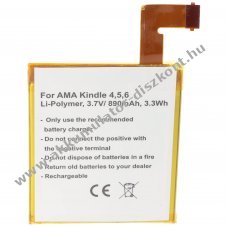 Helyettes�t� Akkumul�tor Amazon Kindle 4 3,7V 890mAh Li-Po