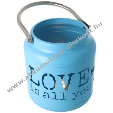 Eazyuse LED l�mp�s 'Love is all you need' k�k 3 feh�r LED elemekkel egy�tt CR2032 2db