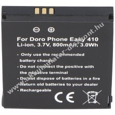 Helyettes�t� Akkumul�tor Doro PhoneEasy 410 3,7V 800mAh Li-ion