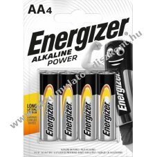 Energizer Alkaline Power AA Mignon ceruza LR06 1,5V 4db/csomag elem (hagyom�nyos elem) alk�li