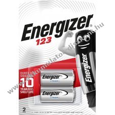Energizer CR123 3V l�tium elem 2db/csomag