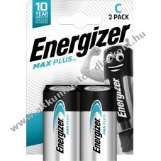 Energizer C (b�bi m�ret) LR14 1.5V Max Plus 2db/csomag hagyom�nyos elem alk�li