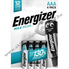 Energizer Max Plus AAA (mikro) 1.5V 4db/csomag hagyom�nyos elem alk�li