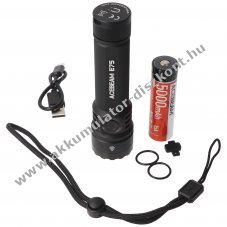 AceBeam E75 Quad Core LED zsebl�mpa 4500 lumen 6500K 21700 5000mAh Li-ion