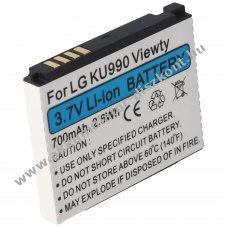 Helyettes�t� Akkumul�tor LG KU990 Viewty 3,7V 700mAh Li-Ion