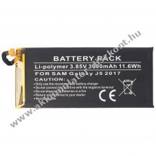 Helyettes�t� Akkumul�tor Samsung Galaxy J5 2017 3,85V 3000mAh Li-Polymer