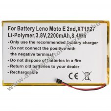 Helyettes�t� Akkumul�tor mobiltelefon Lenovo Moto E 2nd XT1527 3,8V 2200mAh be�p�tett Li-Polymer