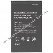 Helyettes�t� Akkumul�tor Doro 7010 3,7V 1500mAh Li-ion