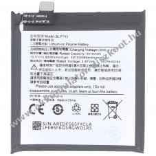 Helyettes�t� Akkumul�tor OnePlus 7T Pro BLP745 mobiltelefon 3,87V 4085mAh 15,8Wh Li-Polymer