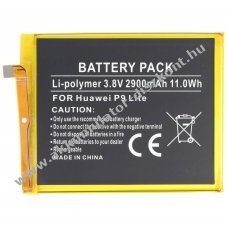 Helyettes�t� Akkumul�tor Huawei P9 Lite HB366481ECW 3,8V 2900mAh Li-Polymer