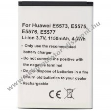 Helyettes�t� Akkumul�tor Huawei E5573 E5575 E5576 E5577 Li-Ion 3,7V 1150mAh 4,3Wh - 1ICP4/45/62